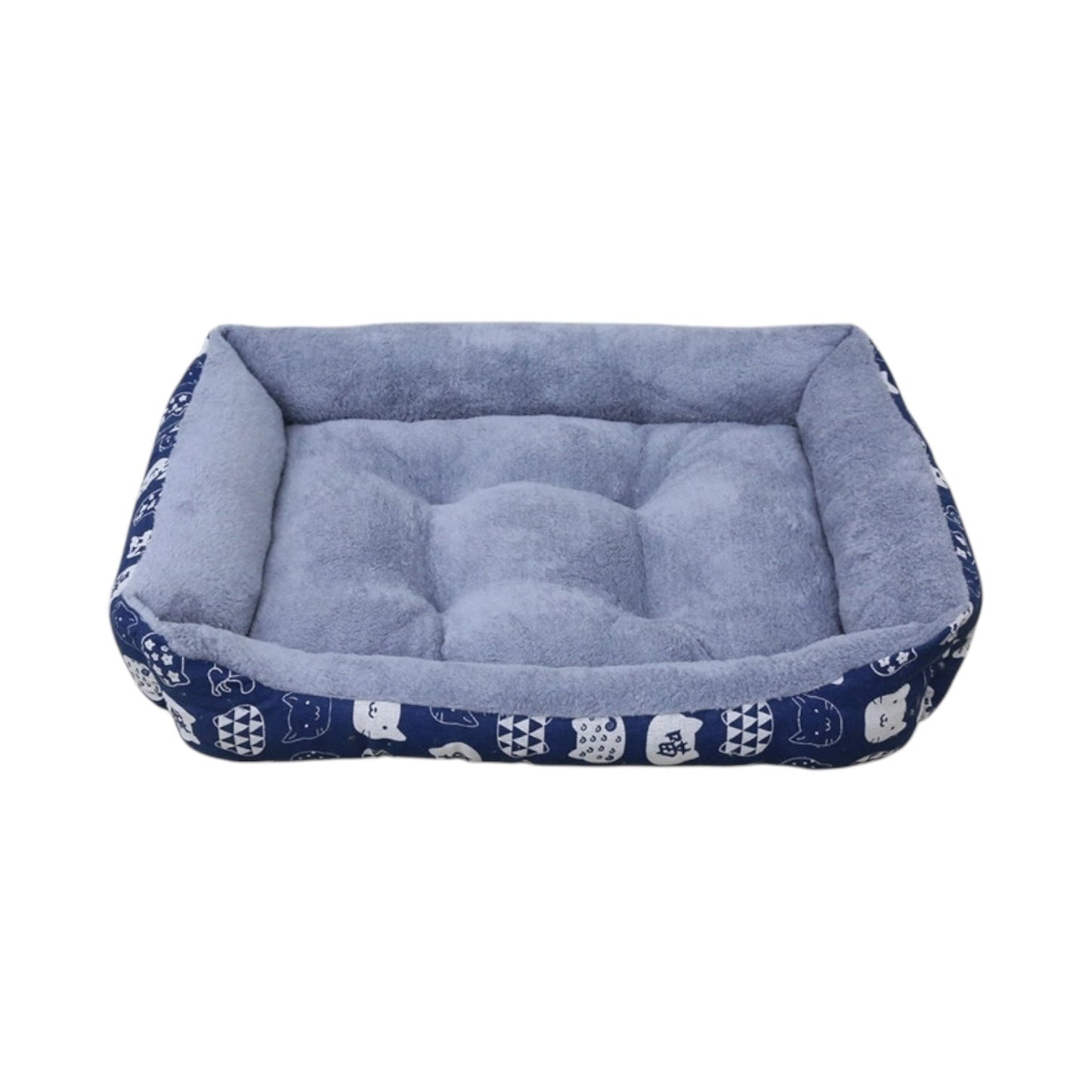 Panier peluche chat - Bleu / S