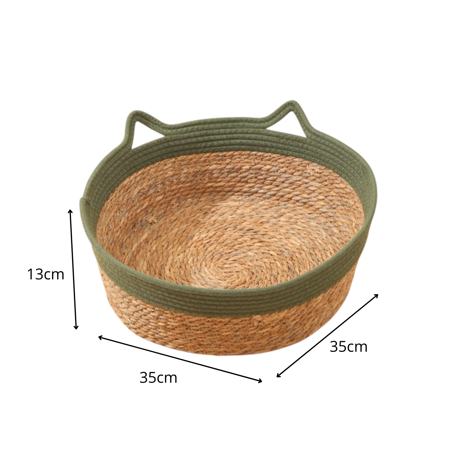 Panier pour chat en osier