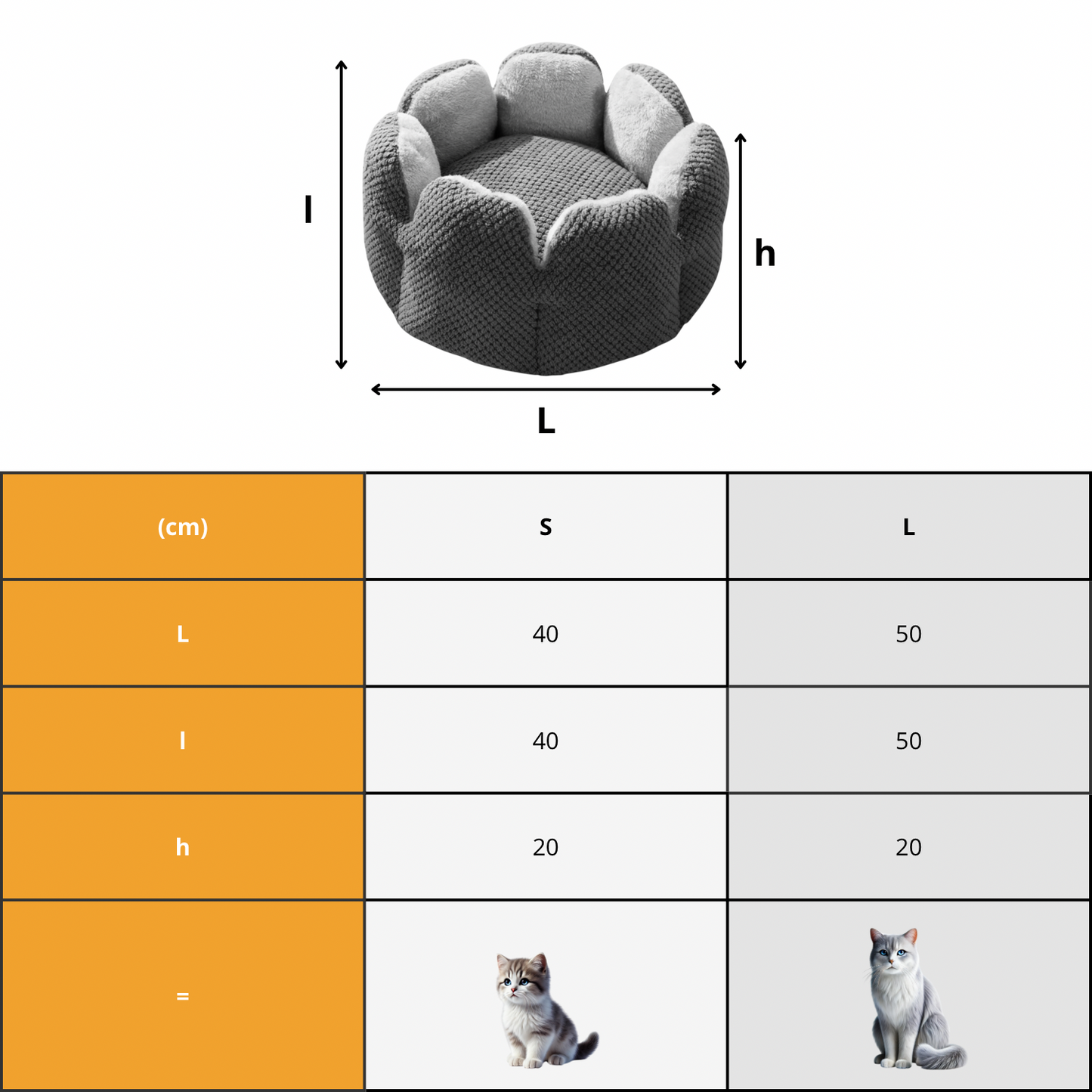 Cat Bean Bag Bed – Plush Pouf Ottoman for Cats