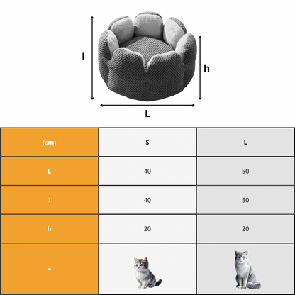Cat Bean Bag Bed – Plush Pouf Ottoman for Cats