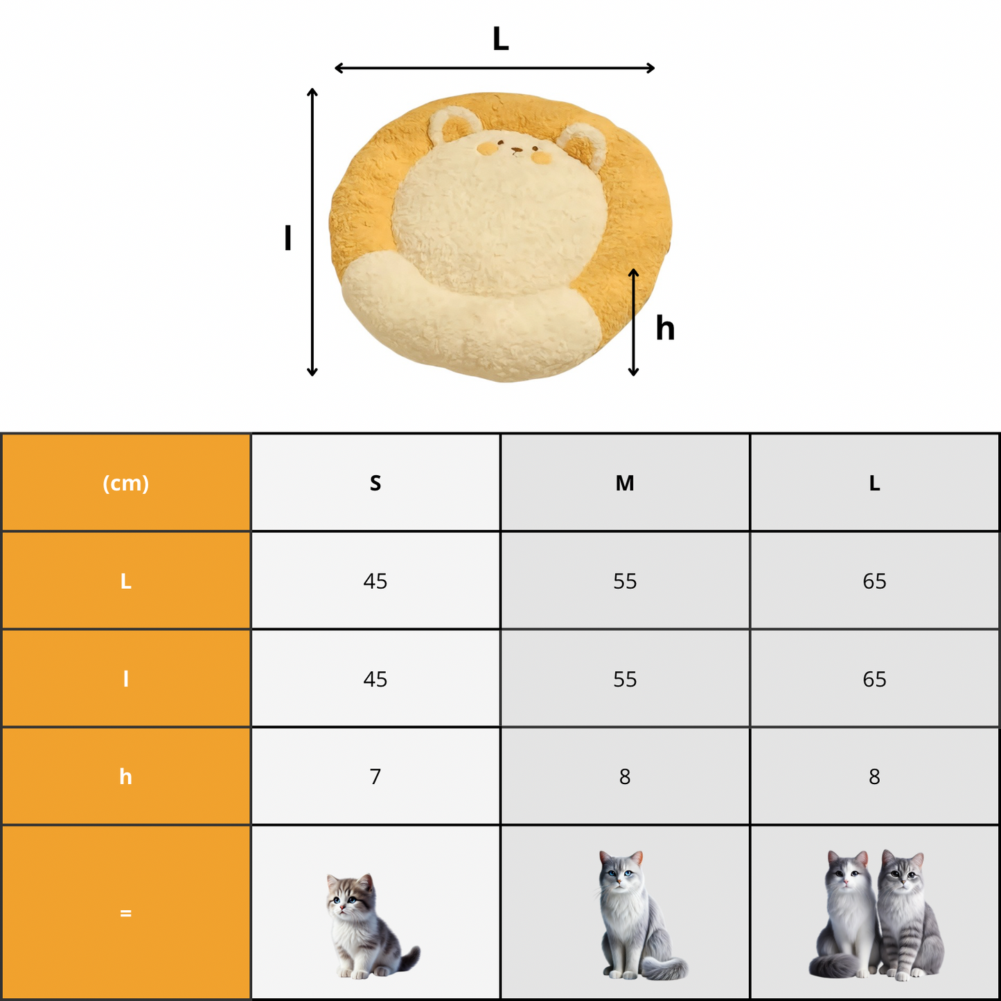 Plush Cat Cushion – Soft Fluffy Pillow Bed for Cats
