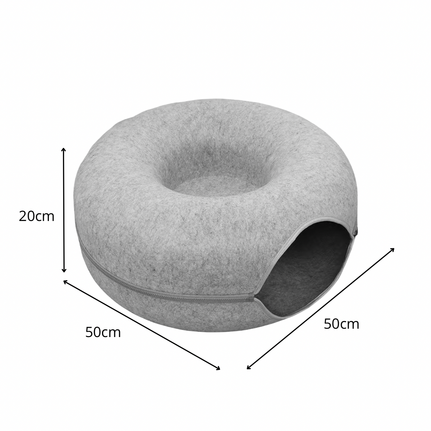 Donut Cat Bed – Plush Round Cat Cushion