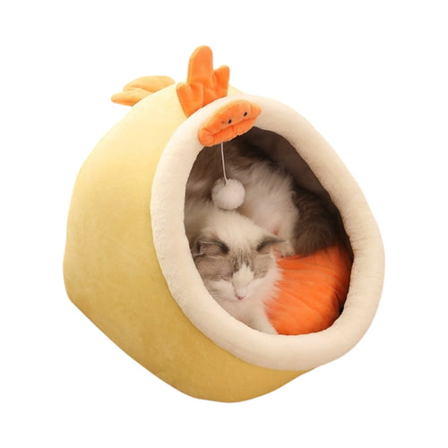 Panier igloo chat - Jaune / S
