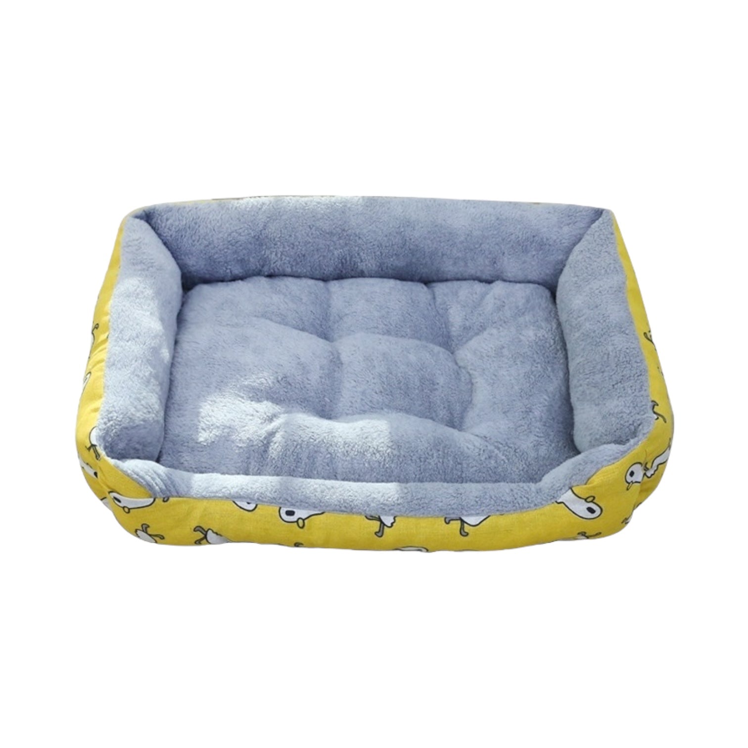 Panier peluche chat - Jaune / S