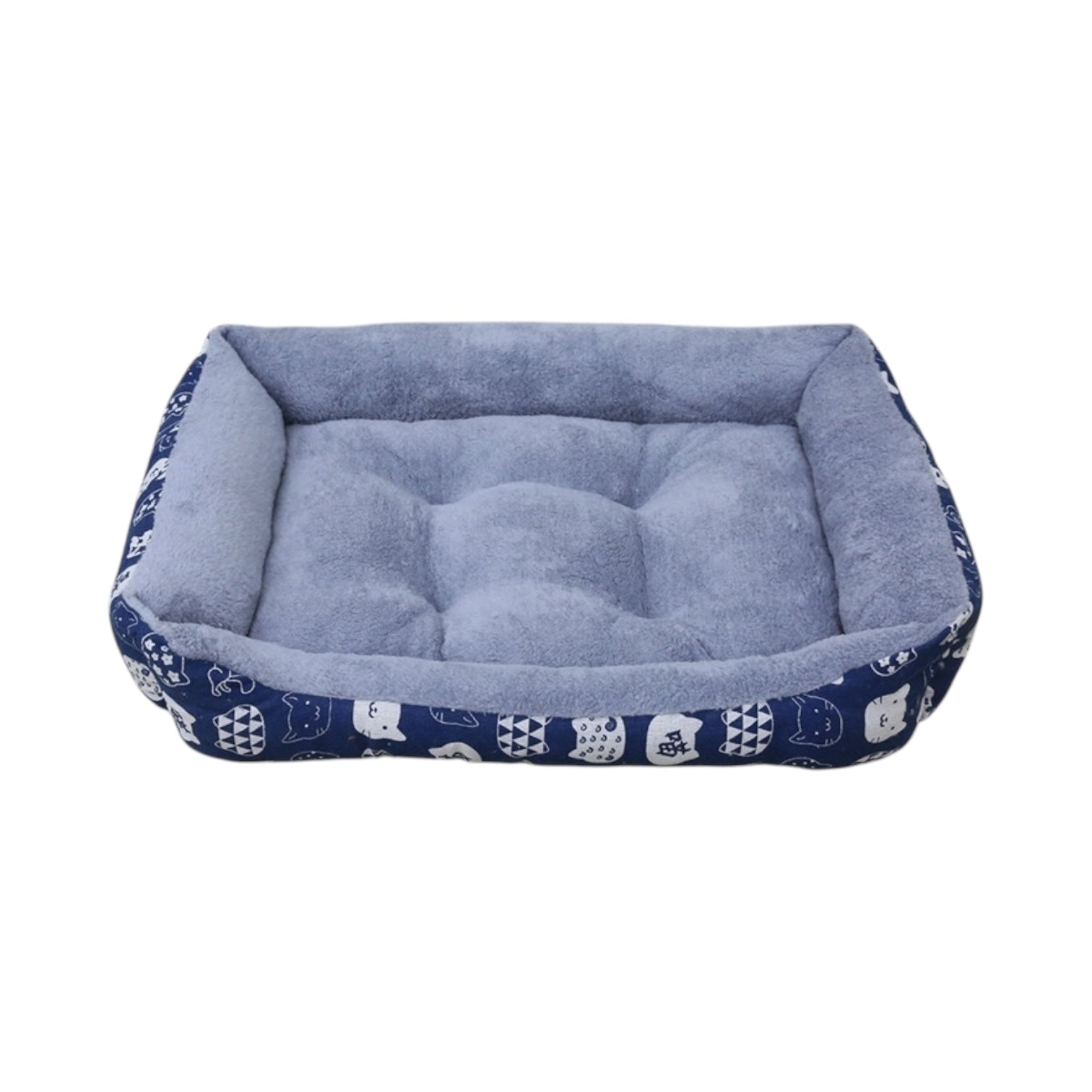 Panier peluche chat - Bleu / S