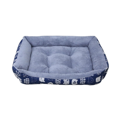 Panier peluche chat - Bleu / S