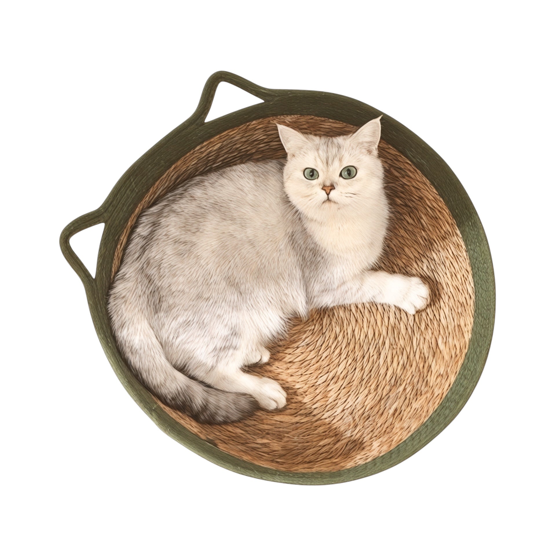Panier pour chat en osier