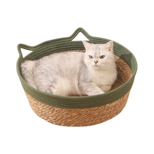 Panier pour chat en osier