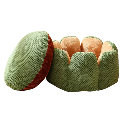 Cat Bean Bag Bed – Plush Pouf Ottoman for Cats