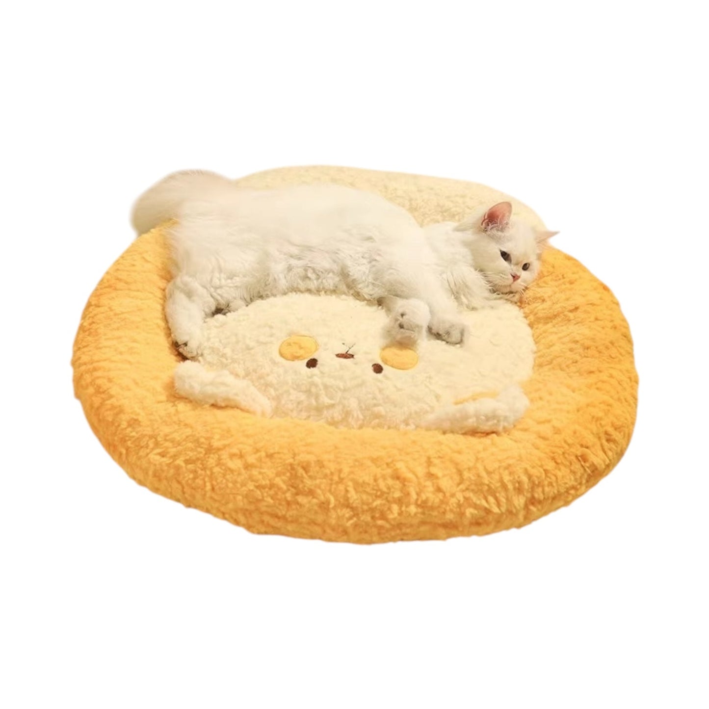 Plush Cat Cushion – Soft Fluffy Pillow Bed for Cats