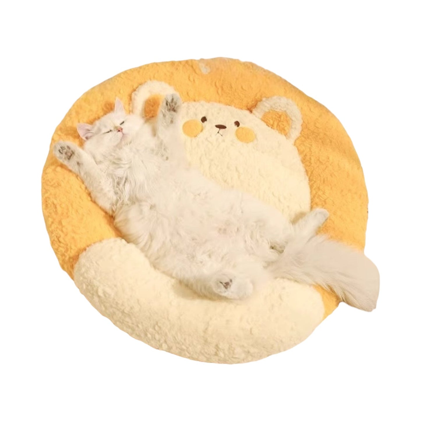 Plush Cat Cushion – Soft Fluffy Pillow Bed for Cats