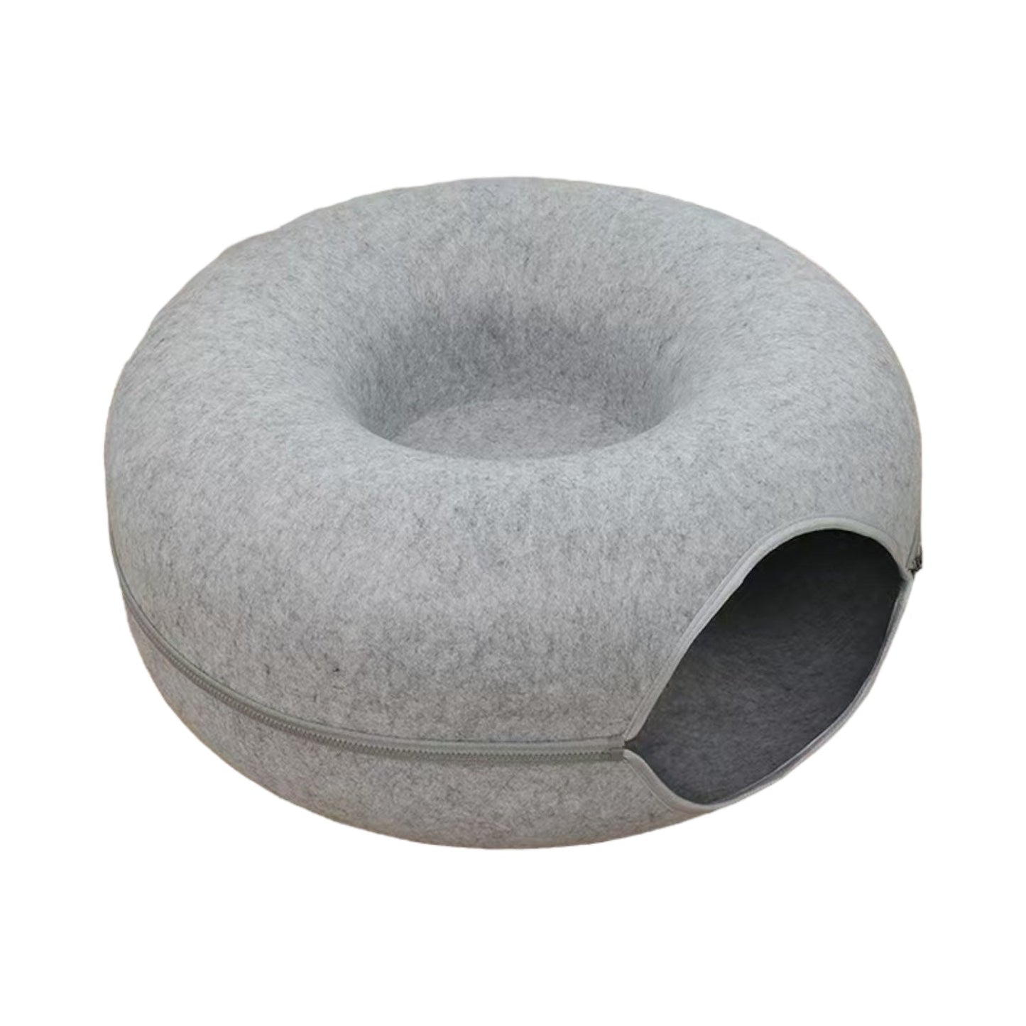 Donut Cat Bed – Plush Round Cat Cushion