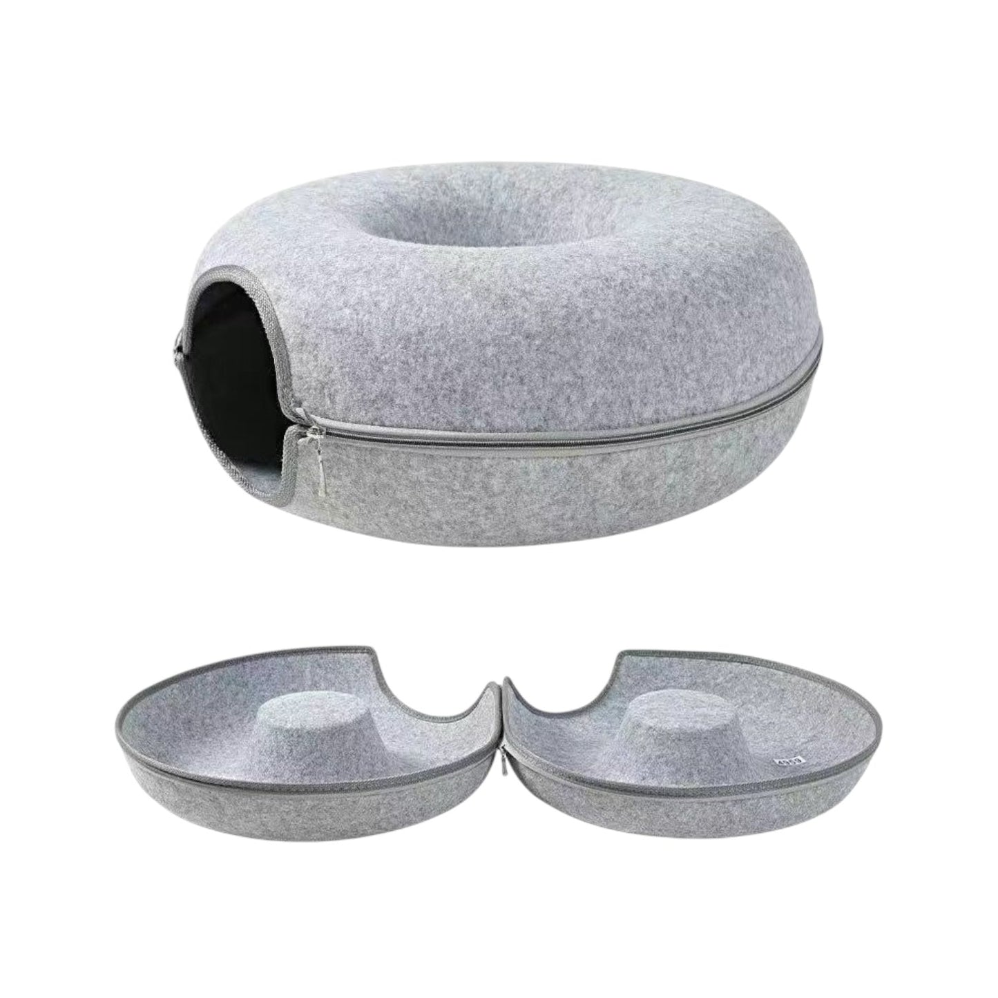 Donut Cat Bed – Plush Round Cat Cushion