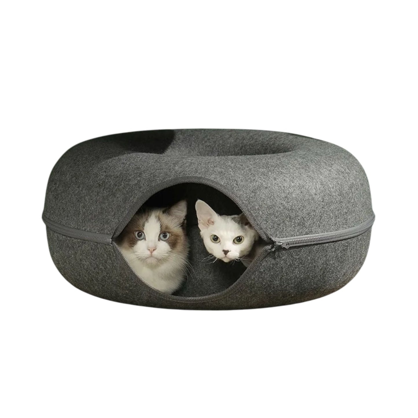 Donut Cat Bed – Plush Round Cat Cushion