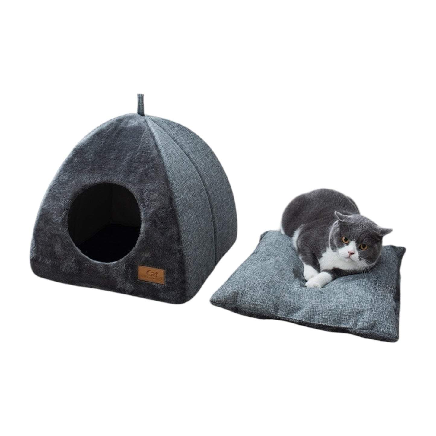 Plush Cat Tent – Soft Fluffy Indoor Bed for Cats
