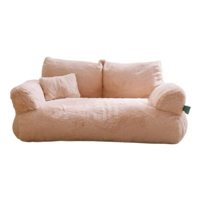 Canapé en peluche pour chat - Noisette / S