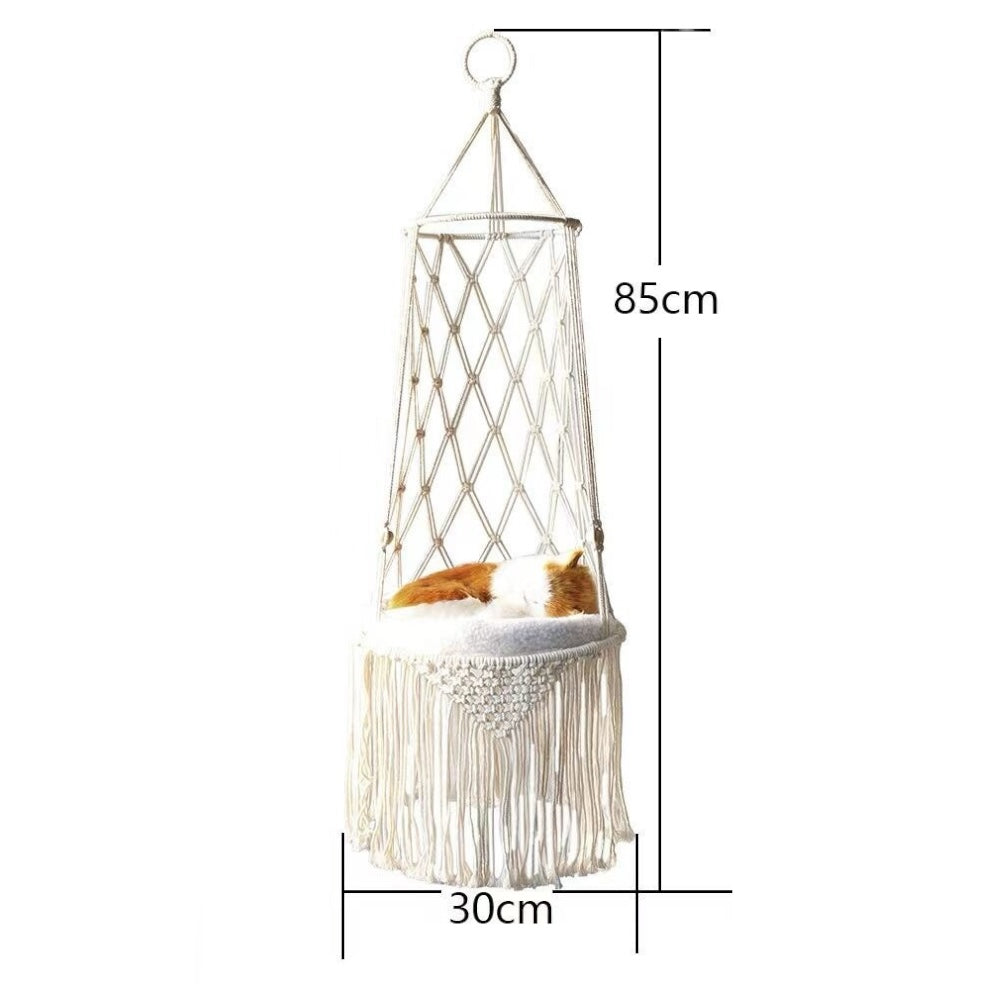 Hamac pour chat bohème avec coussin