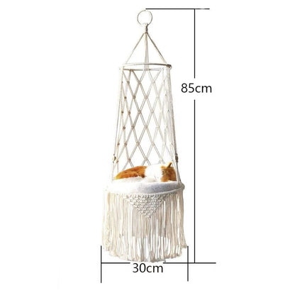 Hamac pour chat bohème avec coussin