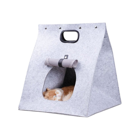 Maison pour chat design - Gris clair