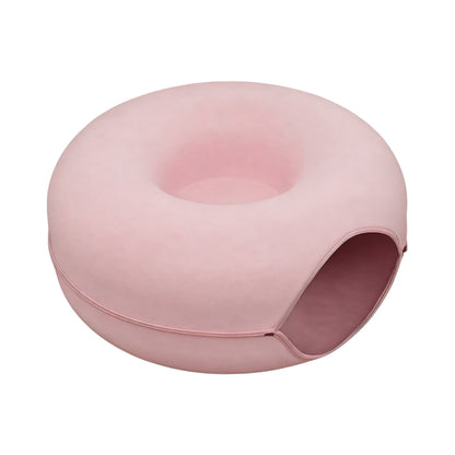 Donut Cat Bed – Plush Round Cat Cushion