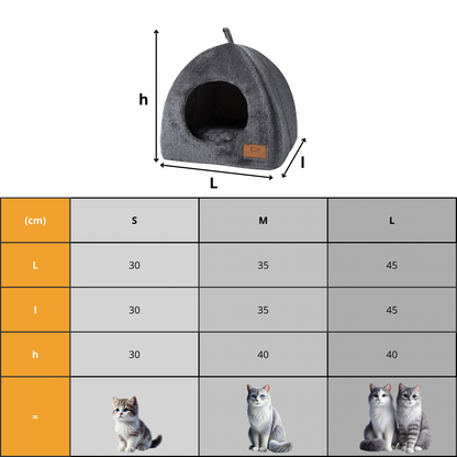 Plush Cat Tent – Soft Fluffy Indoor Bed for Cats