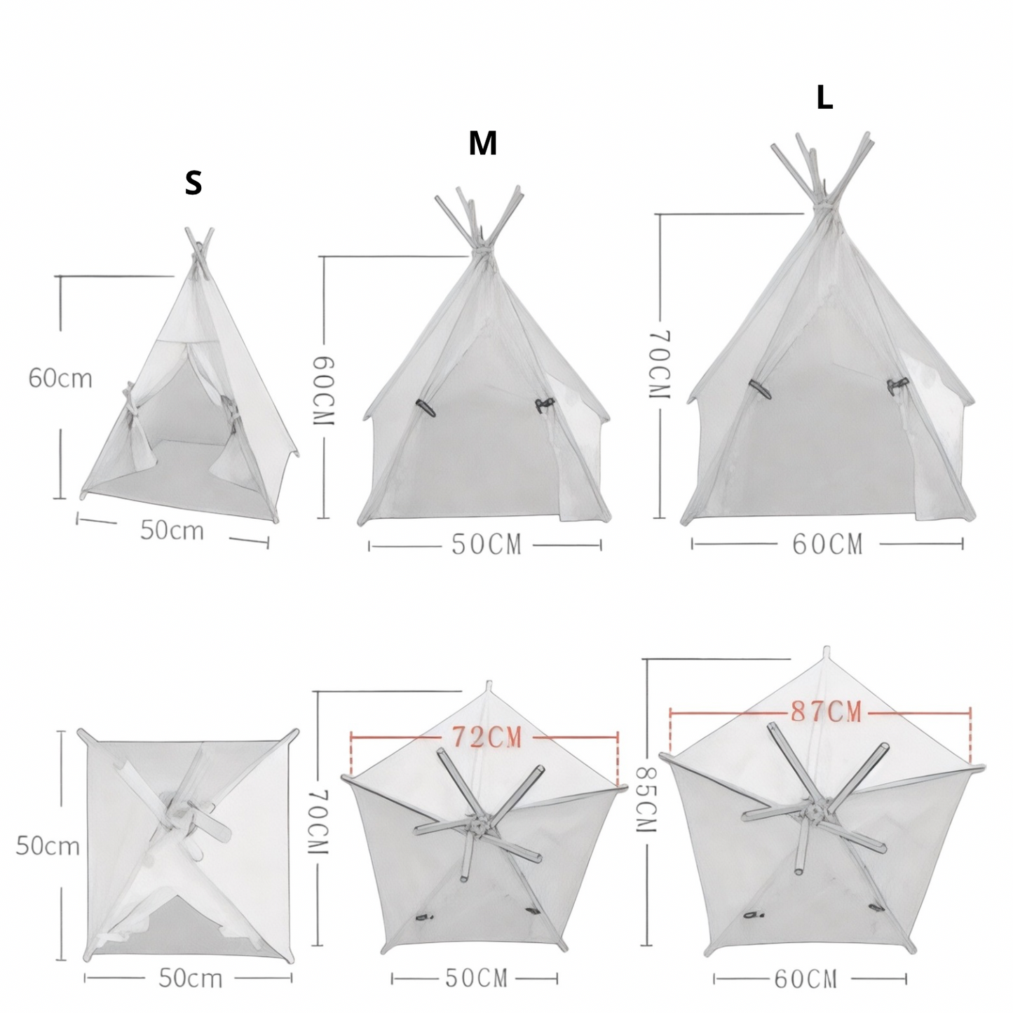 Cat Teepee Bed – Cozy Indoor Tent for Cats